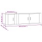 vidaXL Set de muebles de TV 2 pzas madera contrachapada roble ahumado vidaXL Set de muebles de TV 2 pzas madera contrachapada roble ahumado