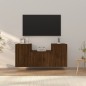 vidaXL Set de muebles para TV 3 pzas madera contrachapada roble marrón vidaXL Set de muebles para TV 3 pzas madera contrachapada roble marrón