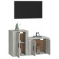 vidaXL Set de muebles de TV 2 pzas madera contrachapada gris hormigón vidaXL Set de muebles de TV 2 pzas madera contrachapada gris hormigón