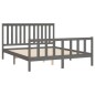 vidaXL Estructura de cama con cabecero madera pino gris 160x200 cm vidaXL Estructura de cama con cabecero madera pino gris 160x200 cm