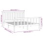 vidaXL Estructura de cama con cabecero madera pino gris 160x200 cm vidaXL Estructura de cama con cabecero madera pino gris 160x200 cm
