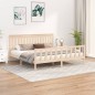 vidaXL Estructura de cama con cabecero madera maciza de pino 200x200cm
