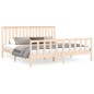 vidaXL Estructura de cama con cabecero madera maciza de pino 200x200cm