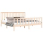 vidaXL Estructura de cama con cabecero madera maciza de pino 200x200cm