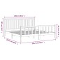 vidaXL Estructura de cama con cabecero madera maciza de pino 200x200cm