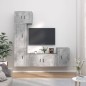 vidaXL Set de muebles de TV 5 pzas madera contrachapada gris hormigón vidaXL Set de muebles de TV 5 pzas madera contrachapada gris hormigón