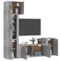 vidaXL Set de muebles de TV 5 pzas madera contrachapada gris hormigón vidaXL Set de muebles de TV 5 pzas madera contrachapada gris hormigón