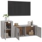 vidaXL Set de muebles para TV 2 pzas madera contrachapada gris Sonoma