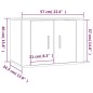 vidaXL Set de muebles para TV 2 pzas madera contrachapada gris Sonoma