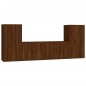vidaXL Set de muebles para TV 4 pzas madera contrachapada marrón roble vidaXL Set de muebles para TV 4 pzas madera contrachapada marrón roble