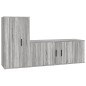 vidaXL Set de muebles para TV 2 pzas madera contrachapada gris Sonoma vidaXL Set de muebles para TV 2 pzas madera contrachapada gris Sonoma