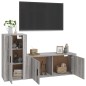 vidaXL Set de muebles para TV 2 pzas madera contrachapada gris Sonoma vidaXL Set de muebles para TV 2 pzas madera contrachapada gris Sonoma
