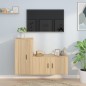 vidaXL Set de muebles para TV 2 pzas madera contrachapada roble sonoma vidaXL Set de muebles para TV 2 pzas madera contrachapada roble sonoma