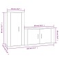 vidaXL Set de muebles para TV 2 pzas madera contrachapada roble sonoma vidaXL Set de muebles para TV 2 pzas madera contrachapada roble sonoma