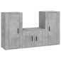 vidaXL Set de muebles de TV 3 pzas madera contrachapada gris hormigón vidaXL Set de muebles de TV 3 pzas madera contrachapada gris hormigón