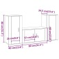vidaXL Set de muebles para TV 3 pzas madera contrachapada roble sonoma