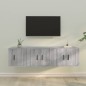 vidaXL Set de muebles para TV 3 pzas madera contrachapada gris Sonoma vidaXL Set de muebles para TV 3 pzas madera contrachapada gris Sonoma