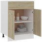 vidaXL Armario inferior cajón contrachapada color roble 60x46x81,5cm vidaXL Armario inferior cajón contrachapada color roble 60x46x81,5cm