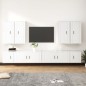 vidaXL Set de muebles para TV 8 piezas madera contrachapada blanco vidaXL Set de muebles para TV 8 piezas madera contrachapada blanco