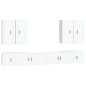 vidaXL Set de muebles para TV 8 piezas madera contrachapada blanco vidaXL Set de muebles para TV 8 piezas madera contrachapada blanco