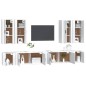 vidaXL Set de muebles para TV 8 piezas madera contrachapada blanco vidaXL Set de muebles para TV 8 piezas madera contrachapada blanco