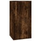 vidaXL Set de muebles de TV 4 pzas madera contrachapada roble ahumado