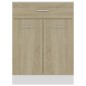 vidaXL Armario inferior cajón contrachapada color roble 60x46x81,5cm vidaXL Armario inferior cajón contrachapada color roble 60x46x81,5cm