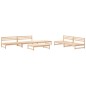 vidaXL Juego de muebles de jardín 6 piezas madera maciza de pino