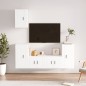 vidaXL Set de muebles para TV 5 piezas madera contrachapada blanco vidaXL Set de muebles para TV 5 piezas madera contrachapada blanco
