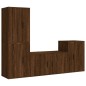 vidaXL Set de muebles para TV 4 pzas madera contrachapada marrón roble vidaXL Set de muebles para TV 4 pzas madera contrachapada marrón roble