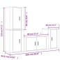 vidaXL Set de muebles de TV 4 pzas madera contrachapada roble ahumado vidaXL Set de muebles de TV 4 pzas madera contrachapada roble ahumado