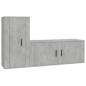 vidaXL Set de muebles de TV 2 pzas madera contrachapada gris hormigón vidaXL Set de muebles de TV 2 pzas madera contrachapada gris hormigón