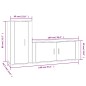 vidaXL Set de muebles de TV 2 pzas madera contrachapada gris hormigón vidaXL Set de muebles de TV 2 pzas madera contrachapada gris hormigón