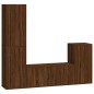 vidaXL Set de muebles para TV 4 pzas madera contrachapada marrón roble vidaXL Set de muebles para TV 4 pzas madera contrachapada marrón roble