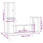vidaXL Set de muebles para TV 4 pzas madera contrachapada marrón roble vidaXL Set de muebles para TV 4 pzas madera contrachapada marrón roble