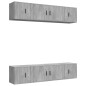 vidaXL Set de muebles de TV 6 pzas madera contrachapada gris hormigón vidaXL Set de muebles de TV 6 pzas madera contrachapada gris hormigón