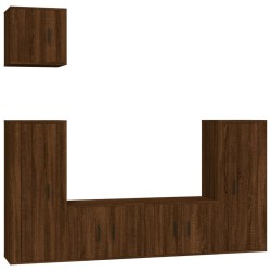 vidaXL Set de muebles para TV 5 pzas madera contrachapada roble marrón