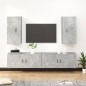 vidaXL Set de muebles de TV 4 pzas madera contrachapada gris hormigón vidaXL Set de muebles de TV 4 pzas madera contrachapada gris hormigón