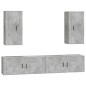 vidaXL Set de muebles de TV 4 pzas madera contrachapada gris hormigón vidaXL Set de muebles de TV 4 pzas madera contrachapada gris hormigón