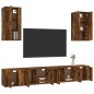 vidaXL Set de muebles de TV 6 pzas madera contrachapada roble ahumado vidaXL Set de muebles de TV 6 pzas madera contrachapada roble ahumado