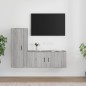 vidaXL Set de muebles para TV 2 pzas madera contrachapada gris Sonoma vidaXL Set de muebles para TV 2 pzas madera contrachapada gris Sonoma