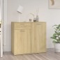 vidaXL Aparador de madera contrachapada color roble Sonoma 80x36x75 cm vidaXL Aparador de madera contrachapada color roble Sonoma 80x36x75 cm