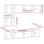 vidaXL Set de muebles de TV 7 pzas madera contrachapada gris hormigón vidaXL Set de muebles de TV 7 pzas madera contrachapada gris hormigón
