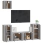 vidaXL Set de muebles para TV 5 pzas madera contrachapada gris Sonoma vidaXL Set de muebles para TV 5 pzas madera contrachapada gris Sonoma