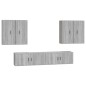 vidaXL Set de muebles para TV 6 pzas madera contrachapada gris Sonoma vidaXL Set de muebles para TV 6 pzas madera contrachapada gris Sonoma