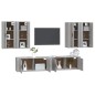 vidaXL Set de muebles para TV 6 pzas madera contrachapada gris Sonoma vidaXL Set de muebles para TV 6 pzas madera contrachapada gris Sonoma