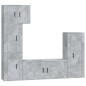 vidaXL Set de muebles de TV 5 pzas madera contrachapada gris hormigón