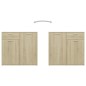 vidaXL Aparador de madera contrachapada color roble Sonoma 80x36x75 cm vidaXL Aparador de madera contrachapada color roble Sonoma 80x36x75 cm
