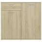 vidaXL Aparador de madera contrachapada color roble Sonoma 80x36x75 cm vidaXL Aparador de madera contrachapada color roble Sonoma 80x36x75 cm