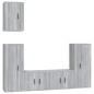 vidaXL Set de muebles para TV 5 pzas madera contrachapada gris Sonoma vidaXL Set de muebles para TV 5 pzas madera contrachapada gris Sonoma